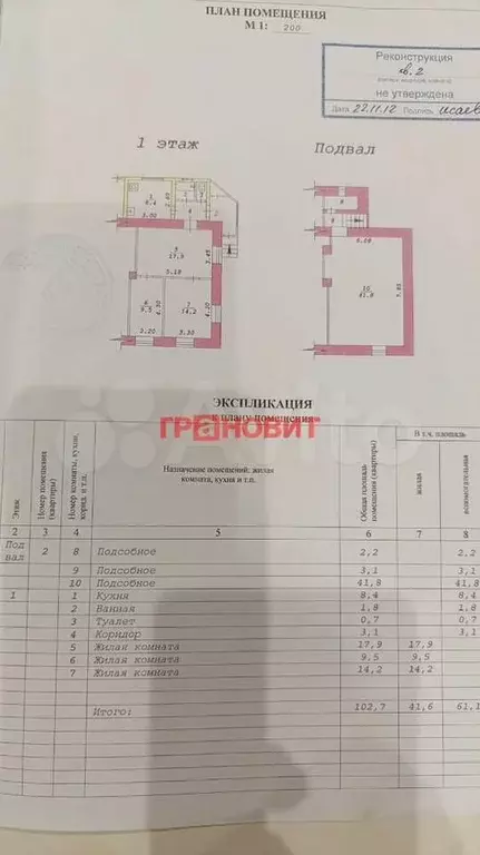 4-к. квартира, 102 м, 1/2 эт. - Фото 0