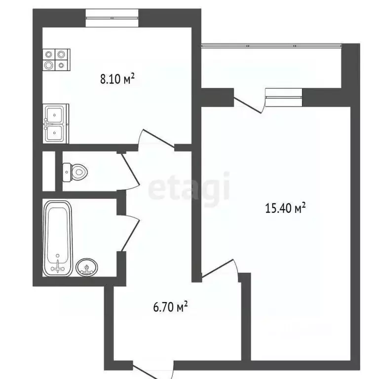 1-к кв. Ямало-Ненецкий АО, Новый Уренгой Советский мкр, 9/2 (37.0 м) - Фото 2