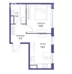 1-комнатная квартира: Москва, улица Крузенштерна, 9 (38.6 м) - Фото 1