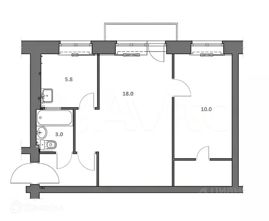 2-к кв. Свердловская область, Березовский ул. Толбухина, 2 (43.0 м) - Фото 0