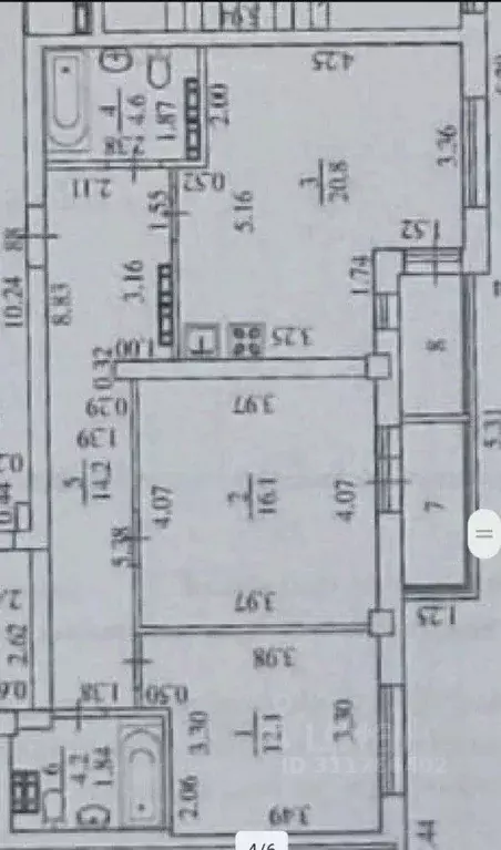 3-к кв. Свердловская область, Екатеринбург ул. Крестинского, 2 (72.0 ... - Фото 1