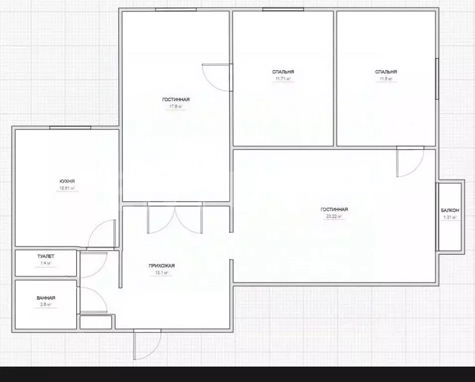 4-к кв. Москва Каширское ш., 9К1 (92.6 м) - Фото 2