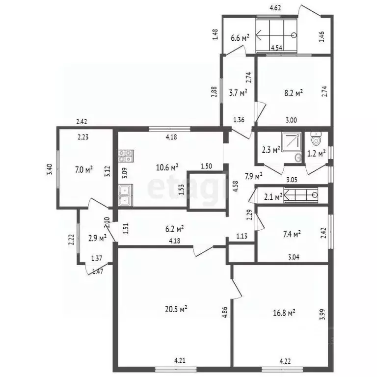 Дом в Вологодская область, Устюженский район, д. Малое Восное 24 (75 ... - Фото 1