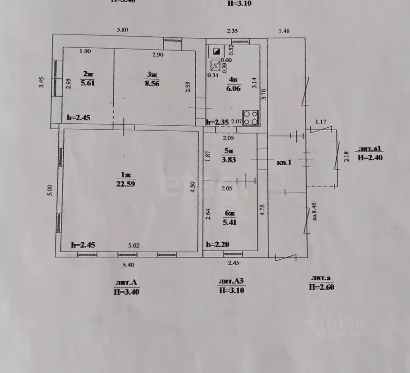 Дом в Ульяновская область, Ульяновск ул. Прокофьева, 10 (52 м) - Фото 2