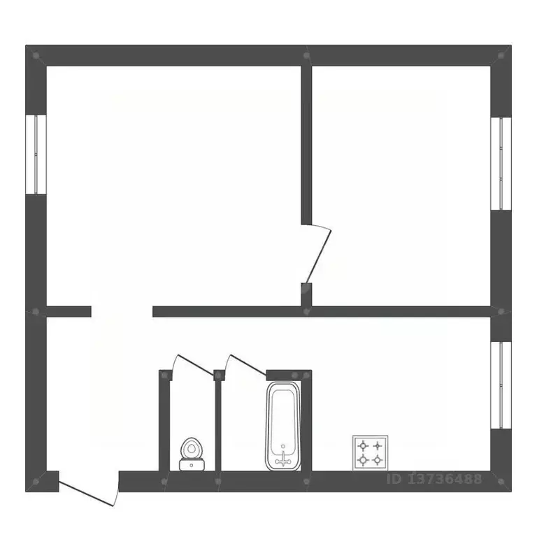 2-к кв. Амурская область, Белогорск ул. Ленина, 19 (45.0 м) - Фото 2