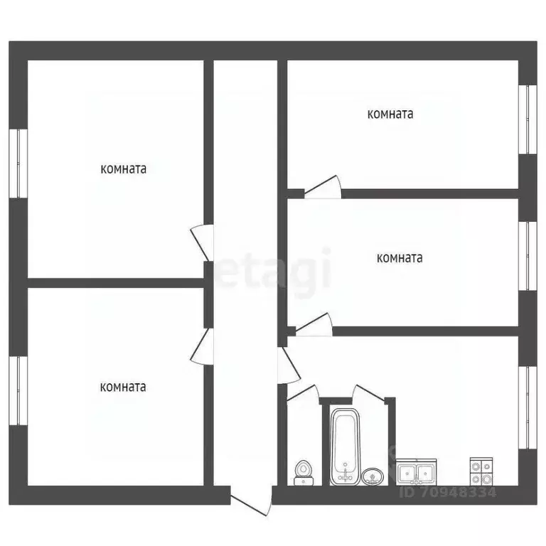 4-к кв. Свердловская область, Талица Советская ул., 65к4 (78.4 м) - Фото 1