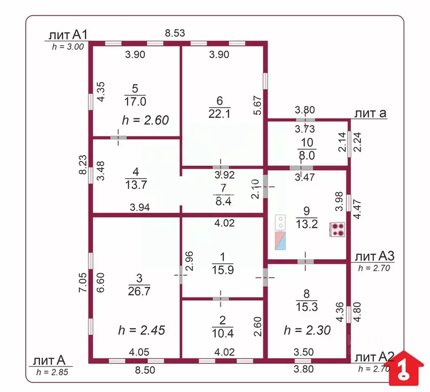Дом в Омская область, Омск Порт-Артур мкр, ул. 4-я Новая, 34 (143 м) - Фото 2