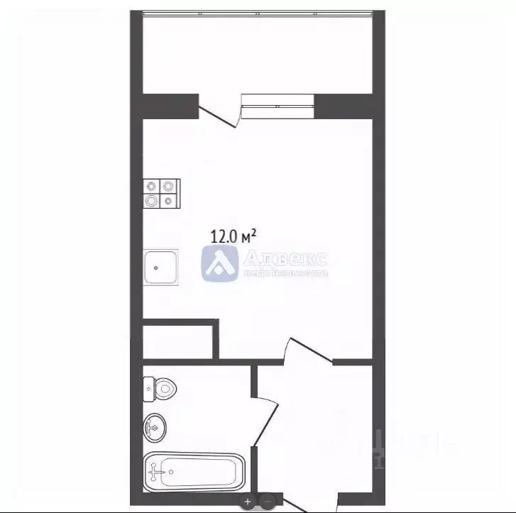 Студия Тюменская область, Тюмень ул. Газопромысловая, 8 (23.4 м) - Фото 2