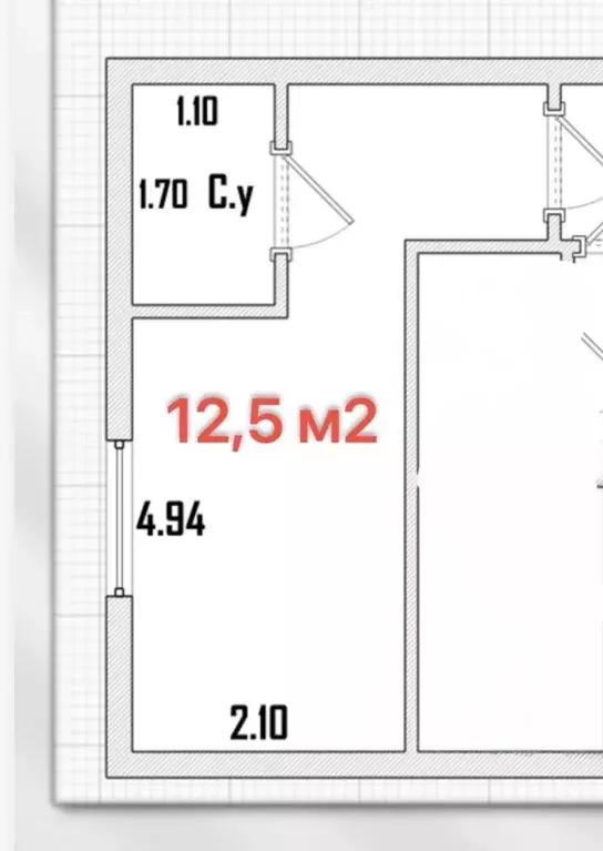 Студия Москва пер. Огородная Слобода, 10 (12.5 м) - Фото 1