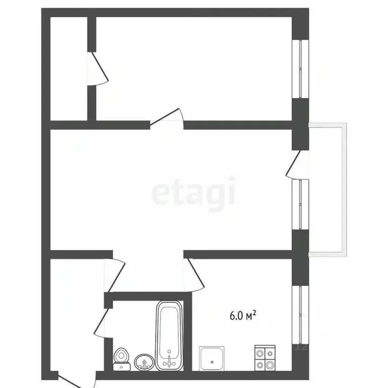 2-к кв. Москва ул. Руставели, 6АК1 (43.2 м) - Фото 2