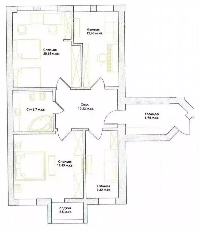 3-комнатная квартира: Калининград, Артиллерийская улица, 58А (86.7 м) - Фото 0