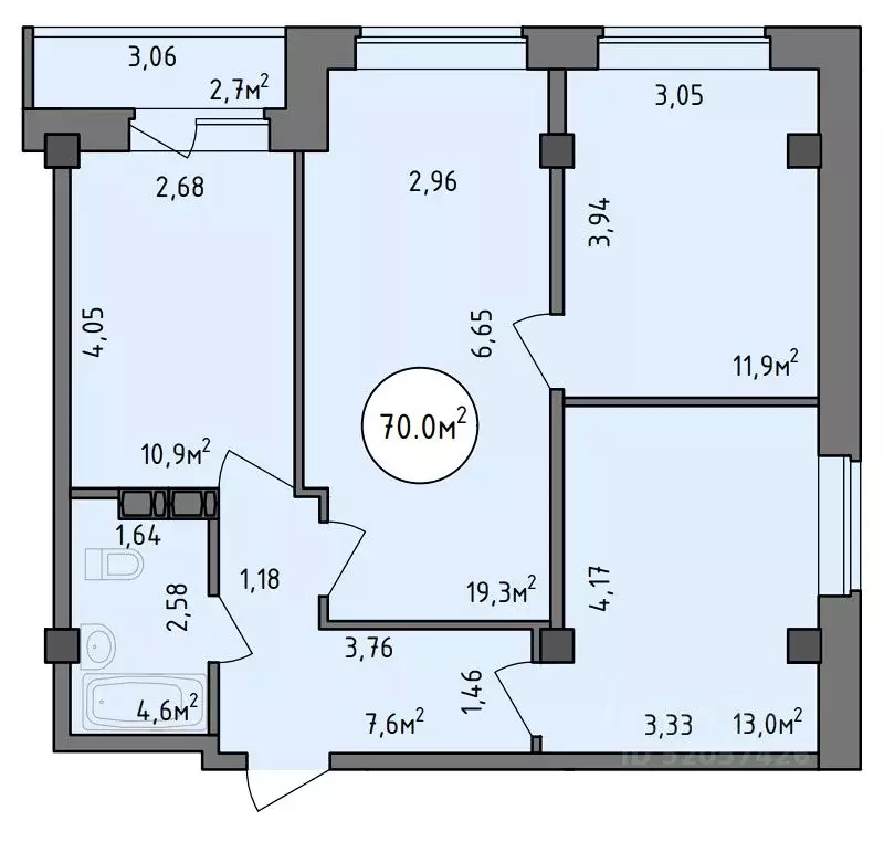 3-к кв. Хакасия, Абакан Советская ул., 123 (70.0 м) - Фото 1