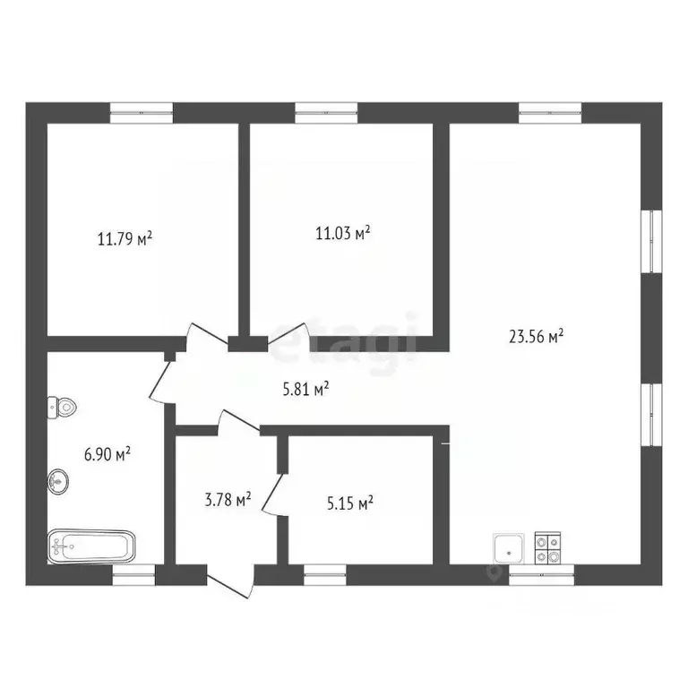 Дом в Воронежская область, Новоусманский район, Хреновское с/пос, с. ... - Фото 2