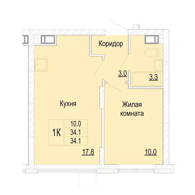 1-к кв. Нижегородская область, Нижний Новгород Новая Кузнечиха жилой ... - Фото 0