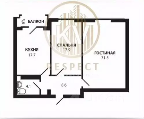 2-к кв. Ставропольский край, Кисловодск ул. Куйбышева, 7 (80.0 м) - Фото 1