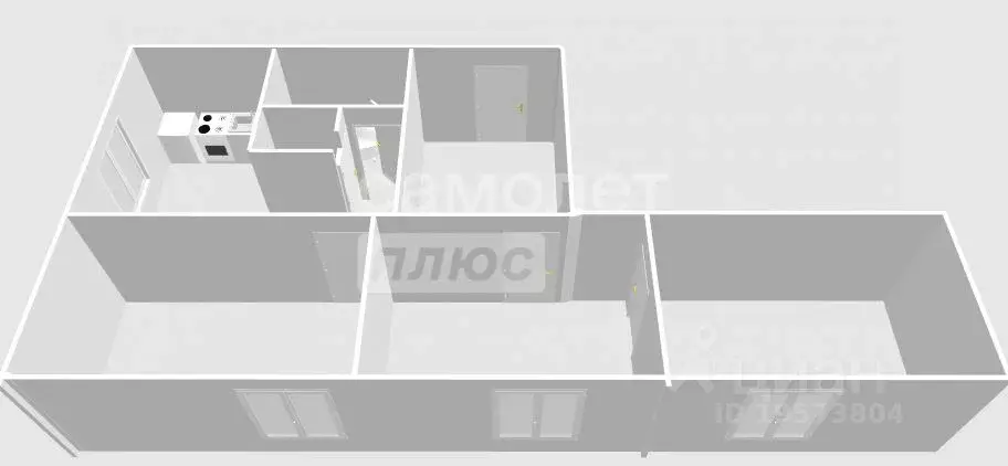 3-к кв. Томская область, Томск просп. Кирова, 53/6 (56.9 м) - Фото 2