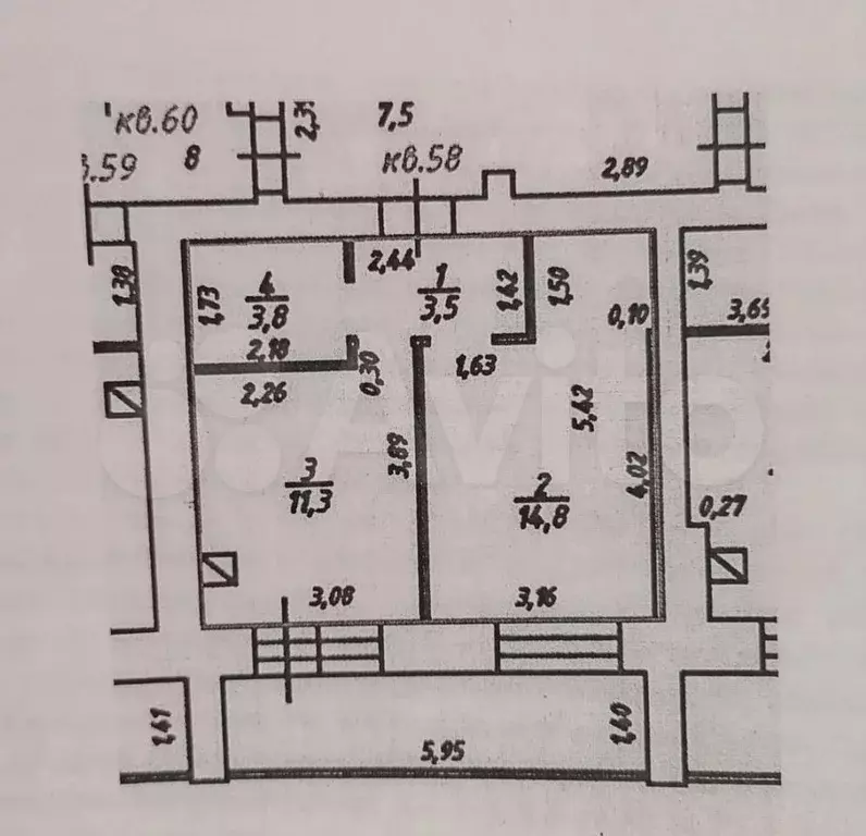 1-к. квартира, 41,7 м, 5/9 эт. - Фото 0