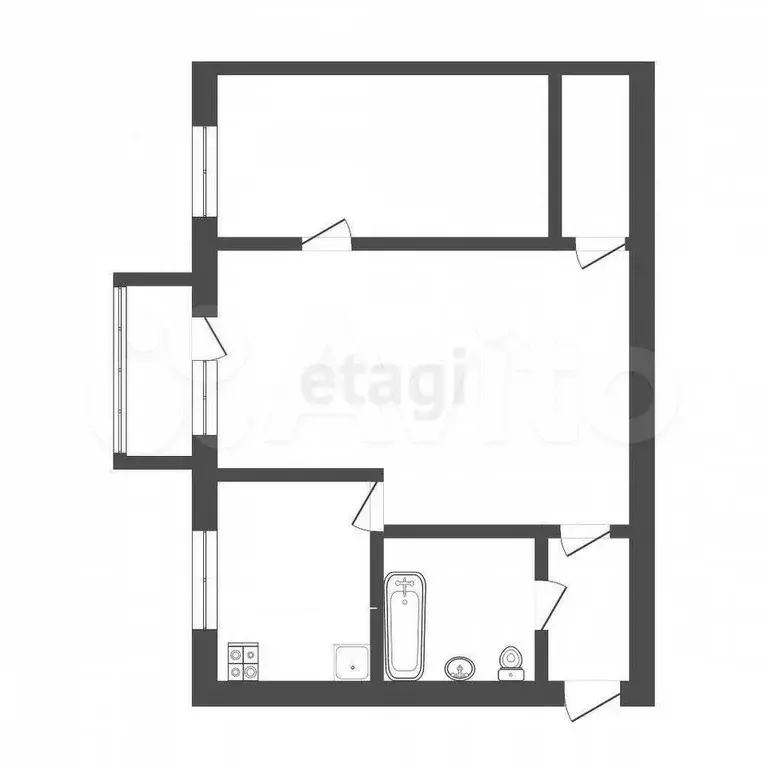 2-к. квартира, 45 м, 5/5 эт. - Фото 0