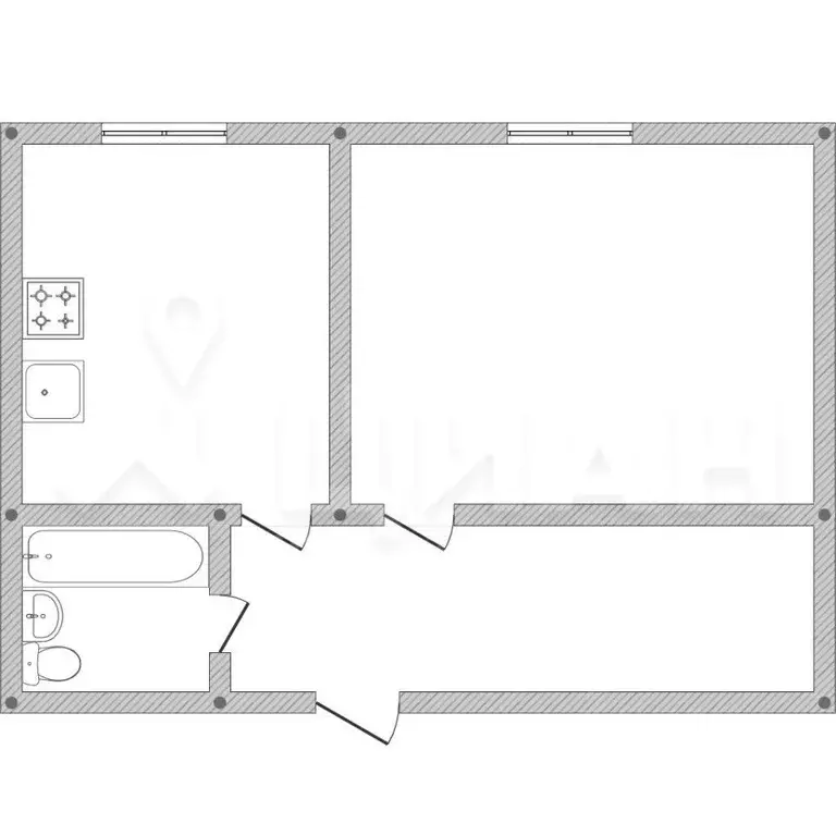 1-к кв. Омская область, Омск ул. 33-я Северная, 122 (38.3 м) - Фото 2