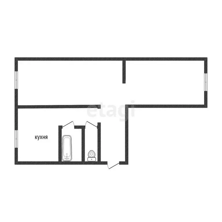 2-комнатная квартира: Кыштым, улица В.А. Дёмина, 10 (43.3 м) - Фото 1