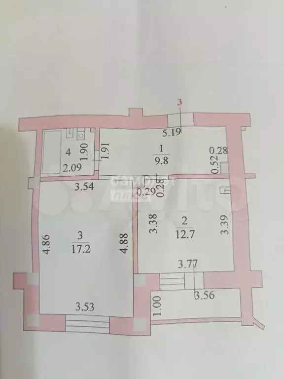1-к. квартира, 43,6 м, 1/7 эт. - Фото 0