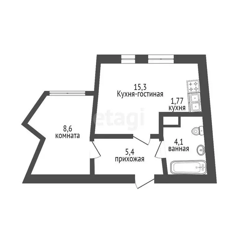 1-комнатная квартира: Санкт-Петербург, бульвар Александра Грина, 1 ... - Фото 0