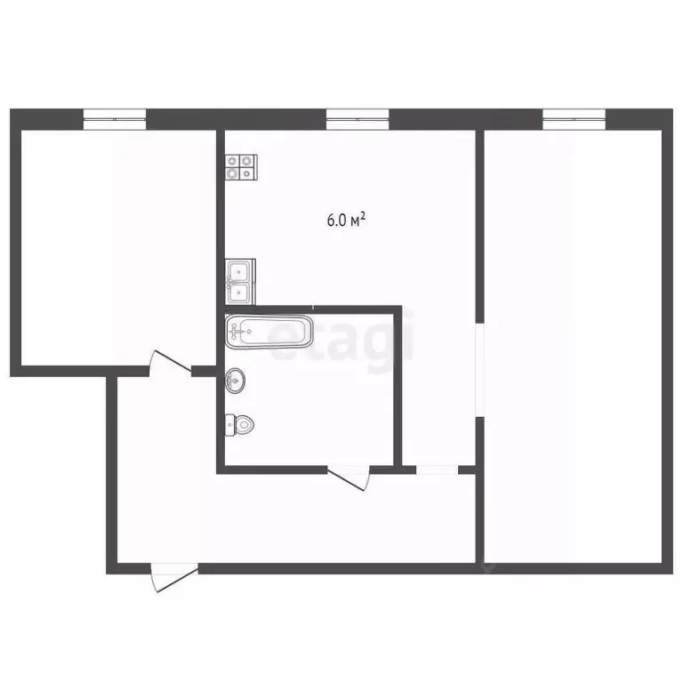 2-к кв. Московская область, Воскресенск ул. Мичурина, 7 (43.0 м) - Фото 1