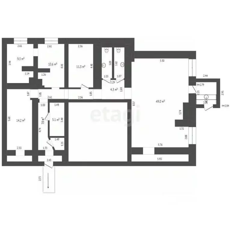 Офис в Свердловская область, Талица ул. Луначарского, 10 (133 м) - Фото 2