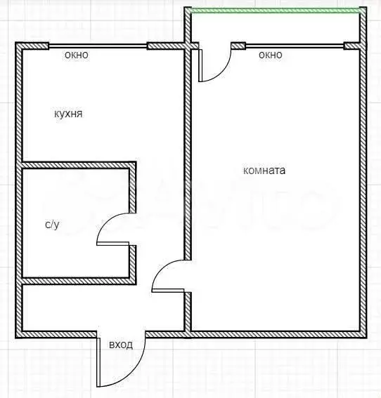 1-к. квартира, 36 м, 7/9 эт. - Фото 0