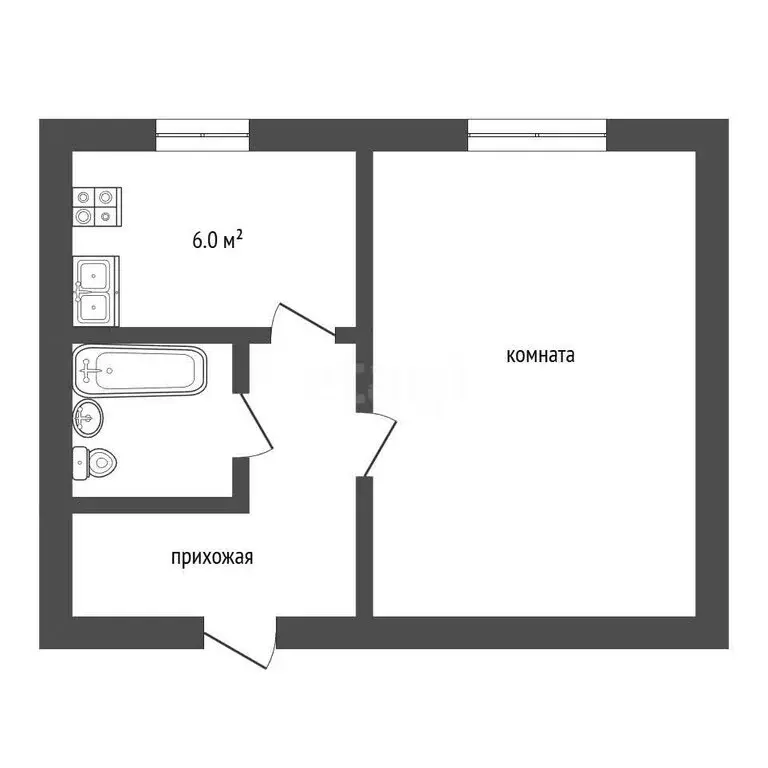 1-комнатная квартира: Чернушка, Юбилейная улица, 22А (32 м) - Фото 1