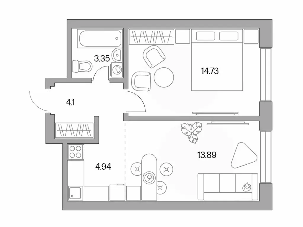 2-комнатная квартира: Красногорск, жилой комплекс Ильинойс, к1 (41.01 ... - Фото 1