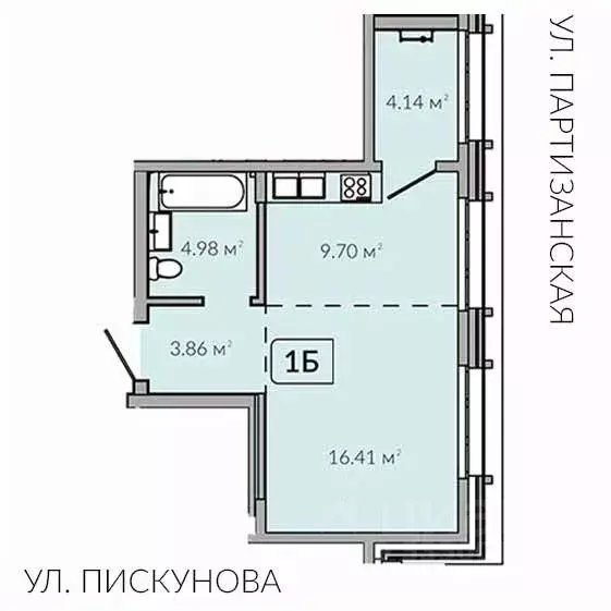 1-к кв. Иркутская область, Иркутск Байкальская ул., 91 (38.72 м) - Фото 0