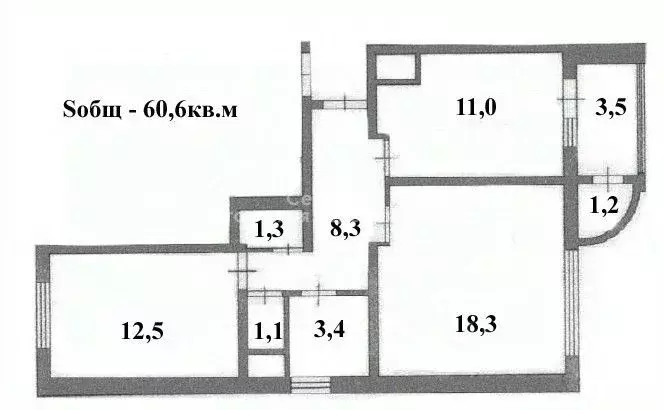 2-к кв. Московская область, Ленинский городской округ, Бутово рп ... - Фото 1