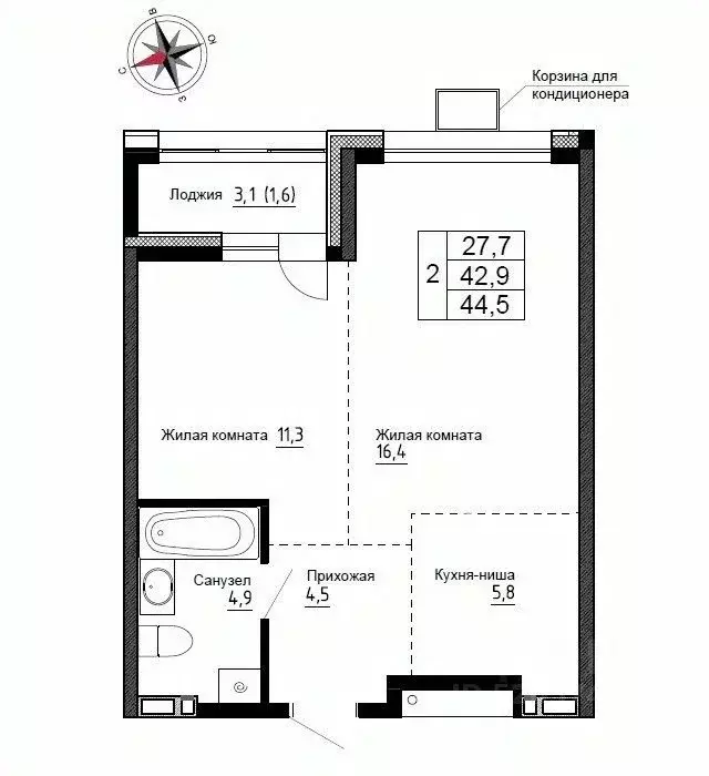 2-к кв. Приморский край, Надеждинский район, пос. Новый ул. Ленина, ... - Фото 0