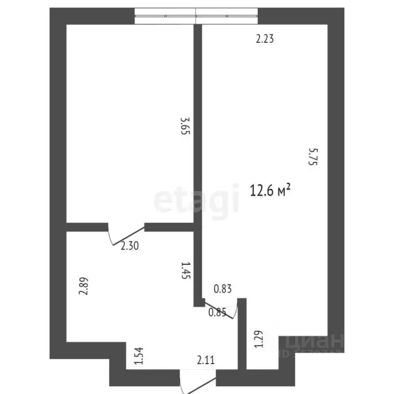Комната Санкт-Петербург Бумажная ул., 20 (30.0 м) - Фото 2