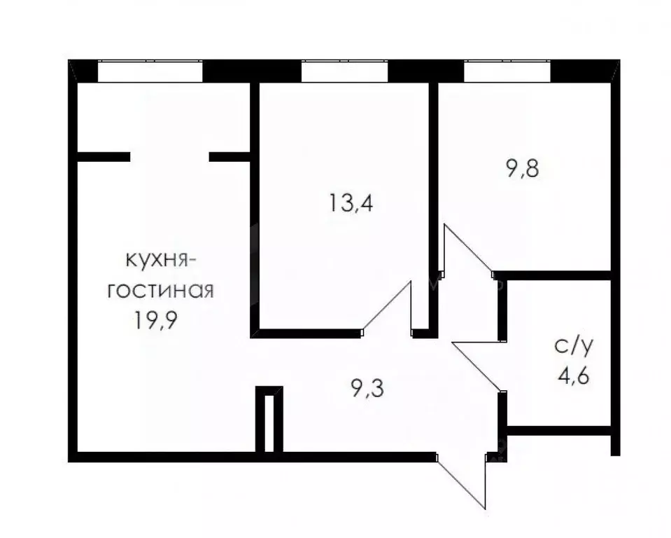 2-к кв. Тюменская область, Тюмень ул. Газовиков, 73к4 (56.5 м) - Фото 2