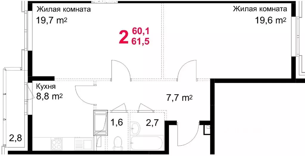 2-к кв. Московская область, Подольск Красная Горка мкр, ул. Садовая, ... - Фото 0