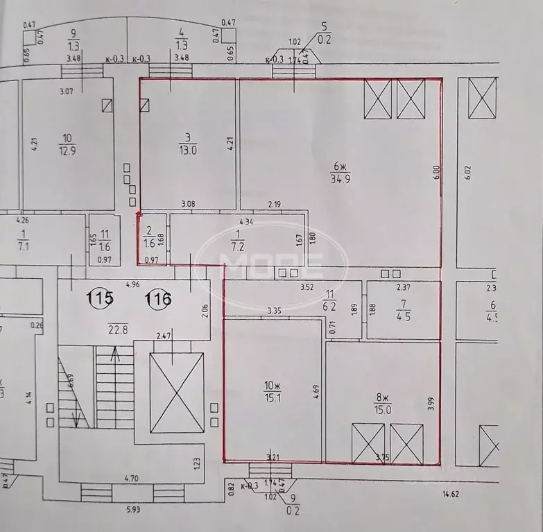 3-к кв. Калининградская область, Зеленоградск Московская ул., 60 (97.5 ... - Фото 2