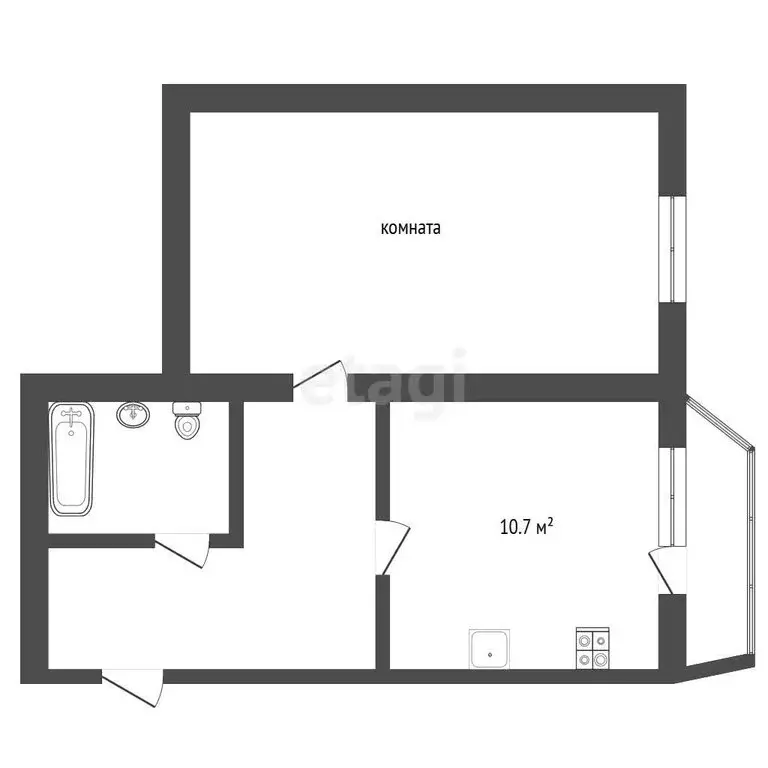 1-комнатная квартира: Тамбов, улица Чичерина, 7/1к1 (48.3 м) - Фото 0