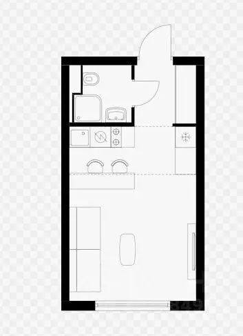 Комната Крым, Симферополь ул. Железнодорожная (18.3 м) - Фото 1