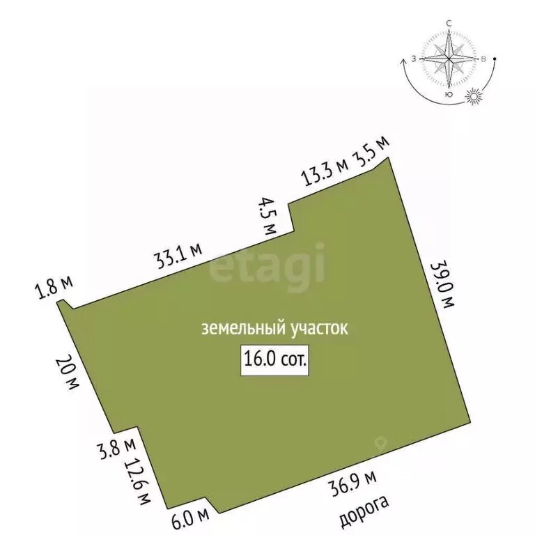 Участок в Забайкальский край, Нерчинск ул. Орджоникидзе (15.97 сот.) - Фото 2