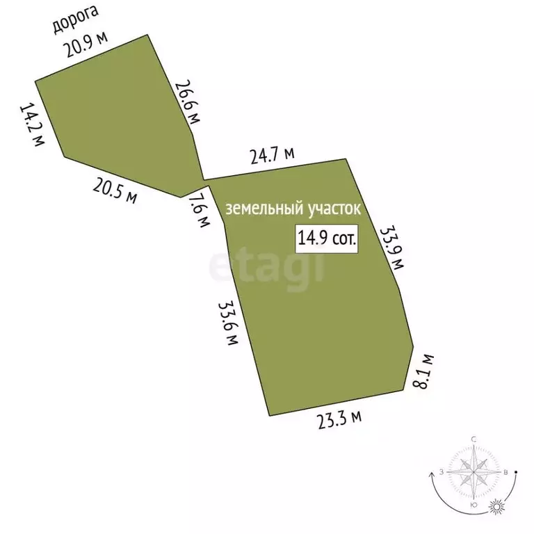 Участок в Владимирская область, Муром ул. Карла Маркса, 6 (14.8 сот.) - Фото 2