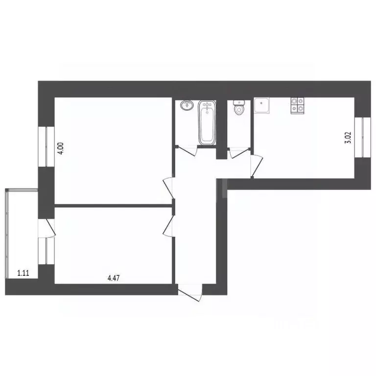 2-к кв. Тамбовская область, Тамбов Кавказская ул., 1Б (57.5 м) - Фото 0
