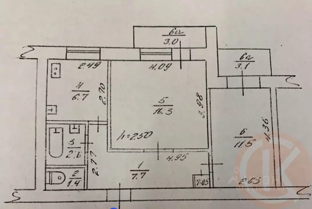 2-к кв. Крым, Евпатория просп. Победы, 39 (46.7 м) - Фото 2