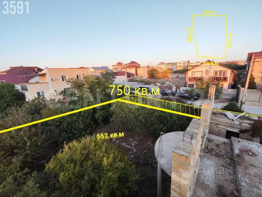 Участок в Севастополь Сатурн садоводческое товарищество, 44 (5.5 сот.) - Фото 1