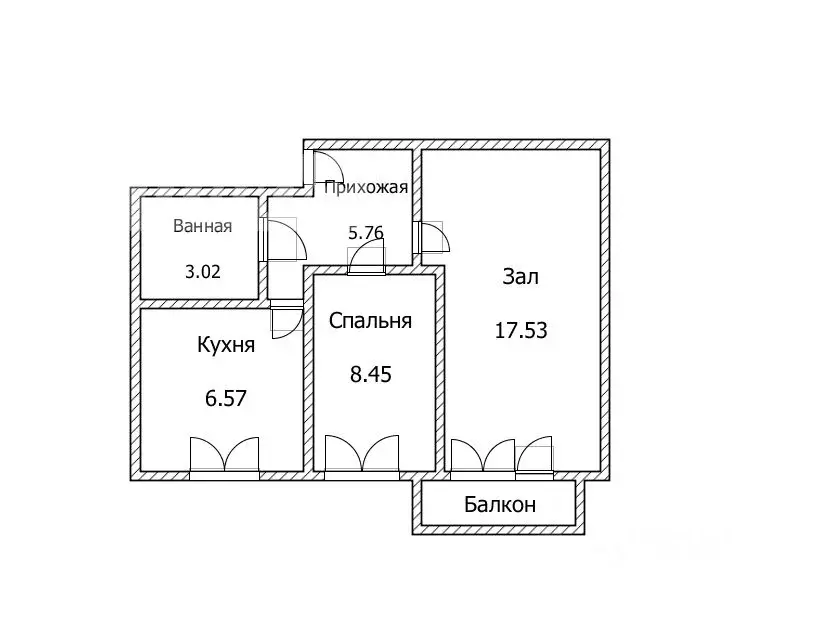 2-к кв. Ульяновская область, Ульяновск Кузоватовская ул., 50 (45.0 м) - Фото 1