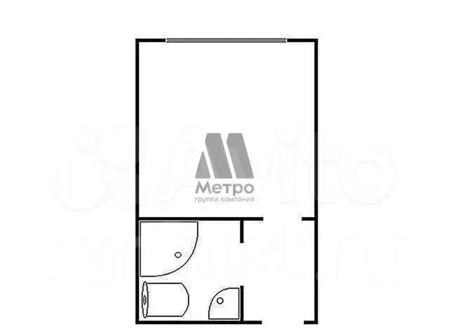1-к. квартира, 13,4 м, 4/5 эт. - Фото 0