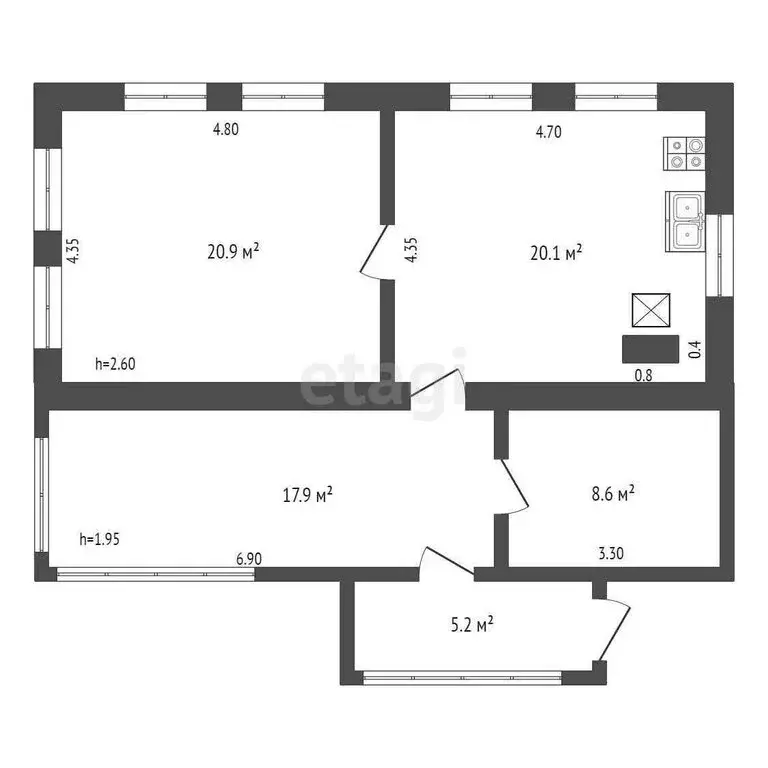 Дом в Янурусово, улица 7 Ноября (72.7 м) - Фото 2