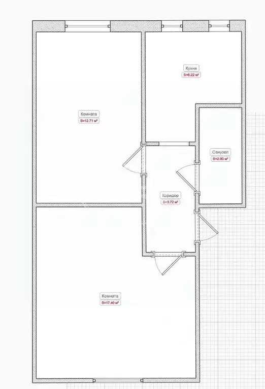 2-к кв. Калининградская область, Калининград Киевская ул., 18 (43.5 м) - Фото 2