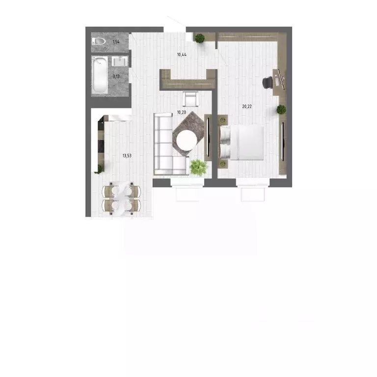 2-к кв. Воронежская область, с. Новая Усмань ул. Ленина, 312А (57.7 м) - Фото 1